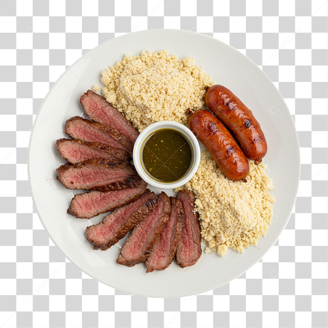 Porção PF Prato Feito PNG Transparente