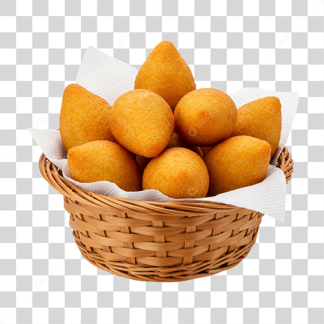 Cesta de Coxinhas PNG Transparente