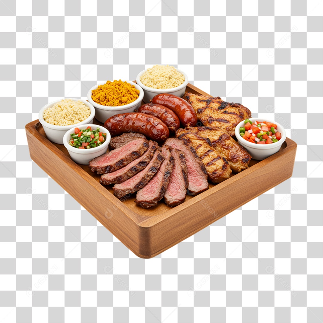 Bandeja de Churrasco Porção PNG Transparente