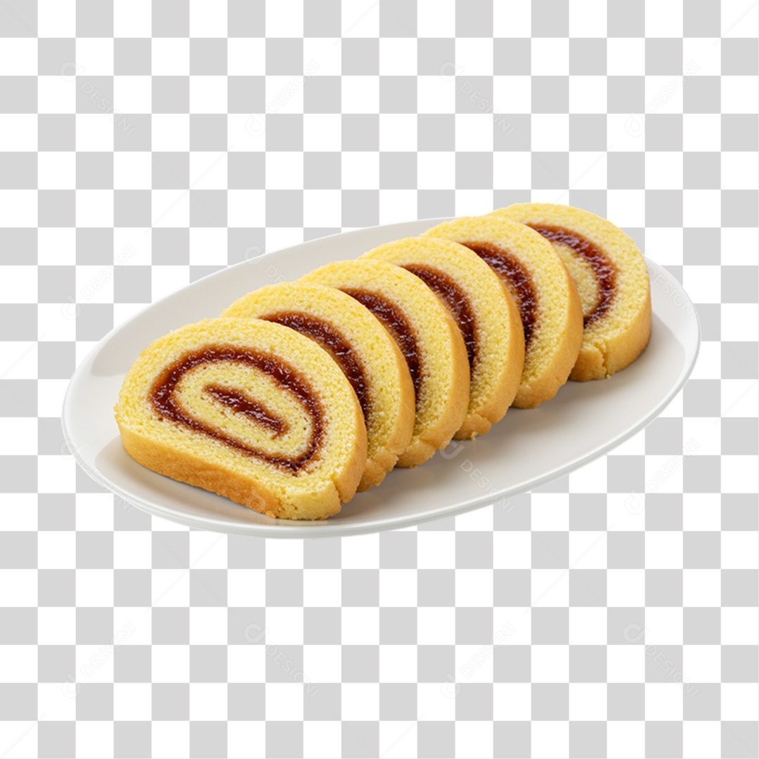 Bolo Mineiro Enrolado PNG Transparente