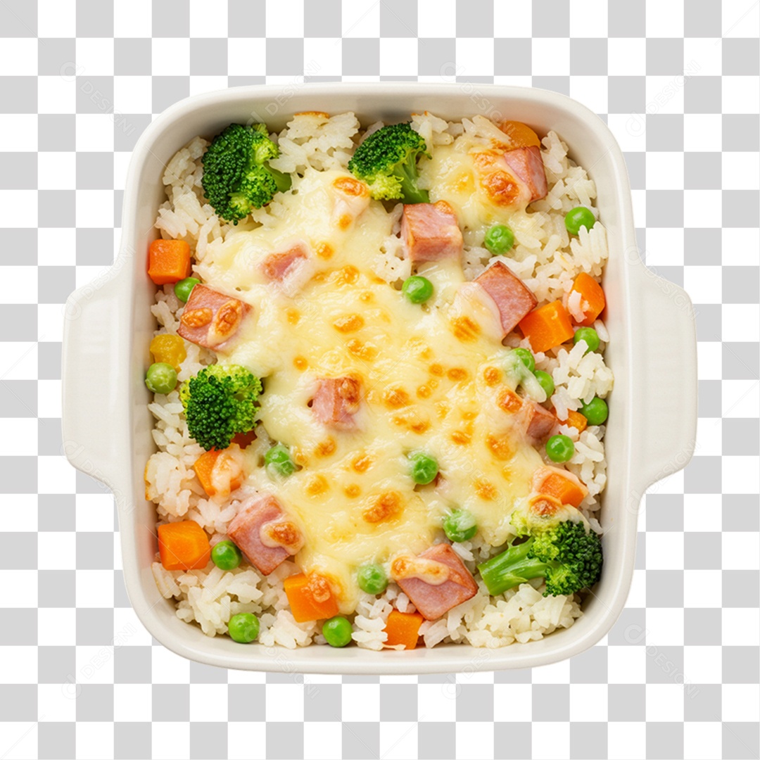 Porção de Arroz de Forno PNG Transparente