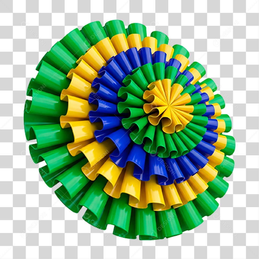 Elemento Verde e Amarelo PNG Transparente