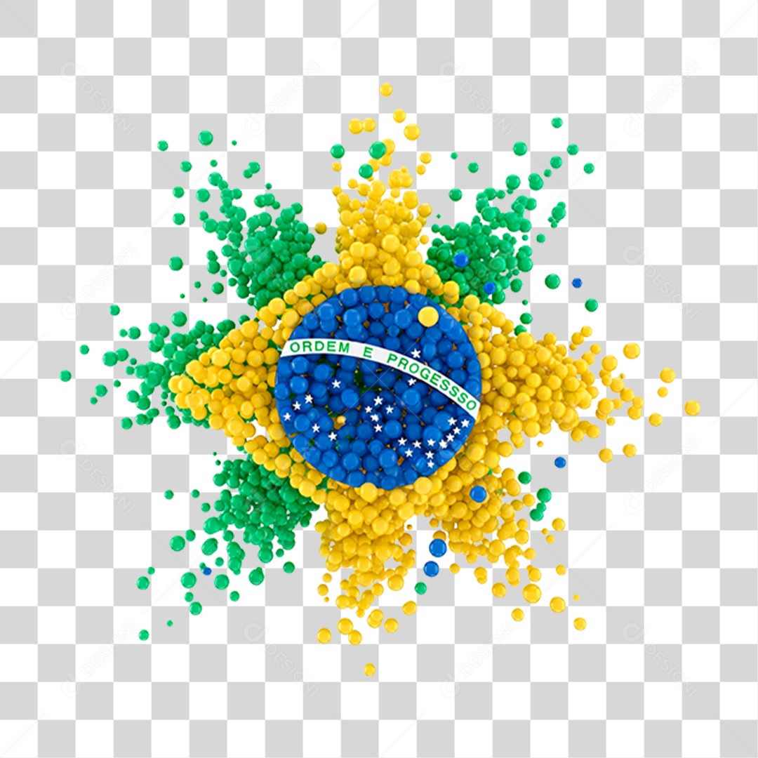 Elemento Bandeira do Brasil PNG Transparente