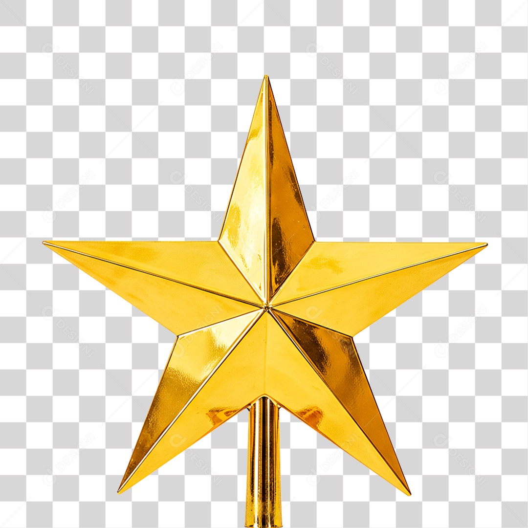 Estrela Dourada PNG Transparente