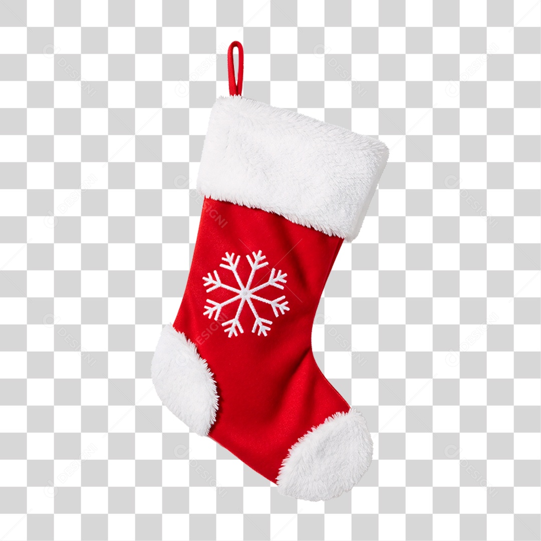 Meia de Natal PNG Transparente
