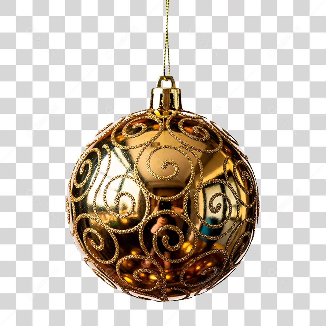 Bola de Natal Vermelha PNG Transparente