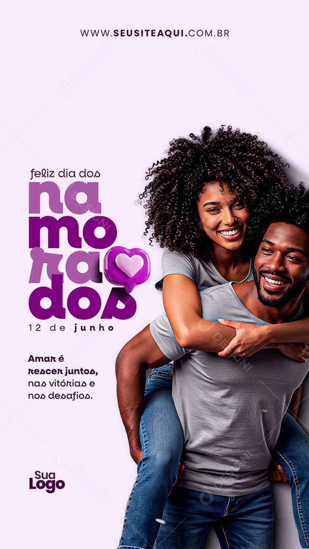 Story Feliz Dia dos Namorados 12 de Junho Social Media PSD Editável