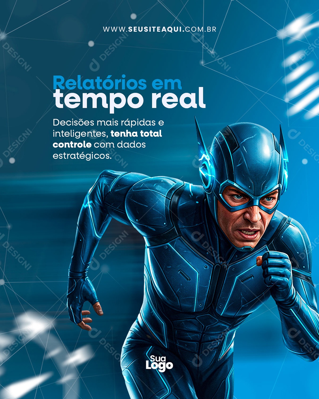 TI Nuvem de Computação Social Media PSD Editável