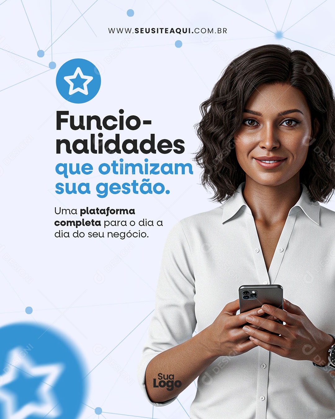 TI Nuvem de Computação Social Media PSD Editável