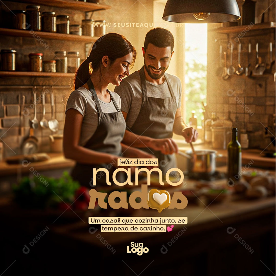 Feliz Dia dos Namorados 12 de Junho Social Media PSD Editável