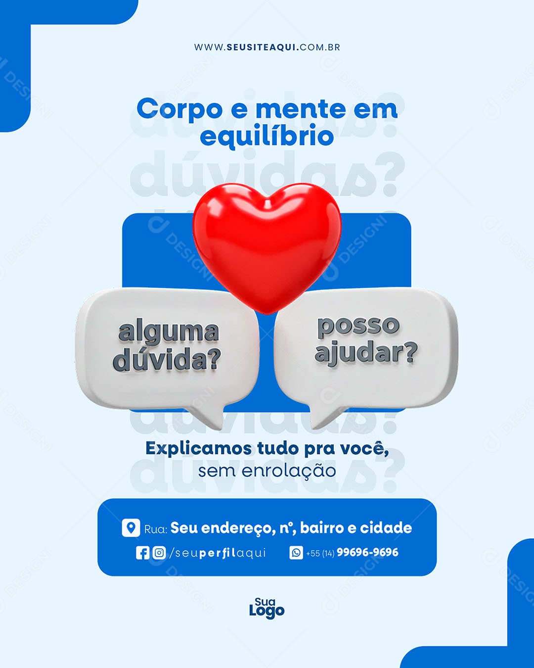 Convênio Médico Corpo E Mente Em Equilibrio Social Media PSD Editável