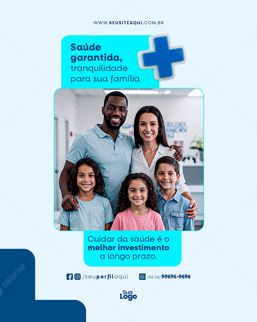 Convênio Médico Saúde Garantida Social Media PSD Editável