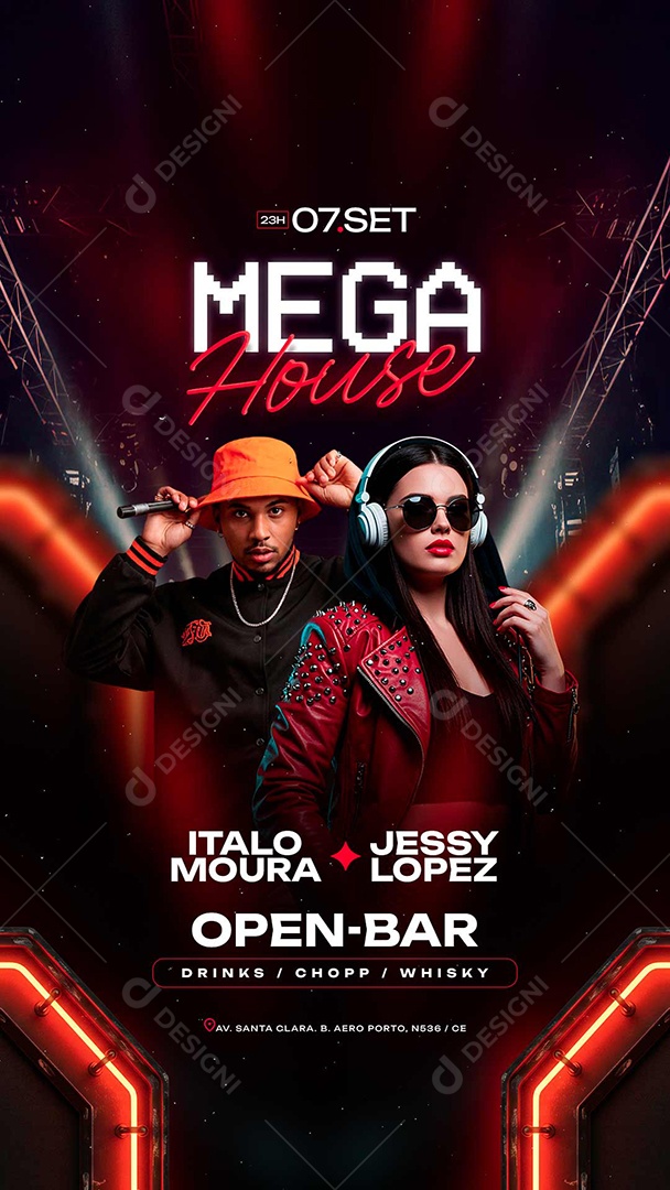 Story Flyer Mega House Social Media PSD Editável
