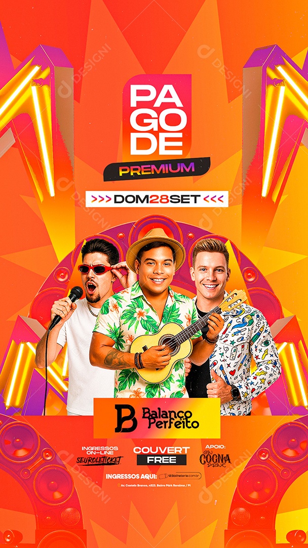 Story Flyer Pagode Premium Balanço Perfeito Social Media PSD Editável