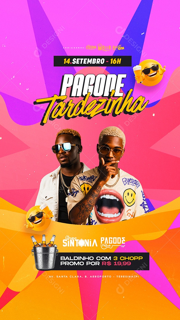 Story Flyer Pagode Tardezinha Social Media PSD Editável
