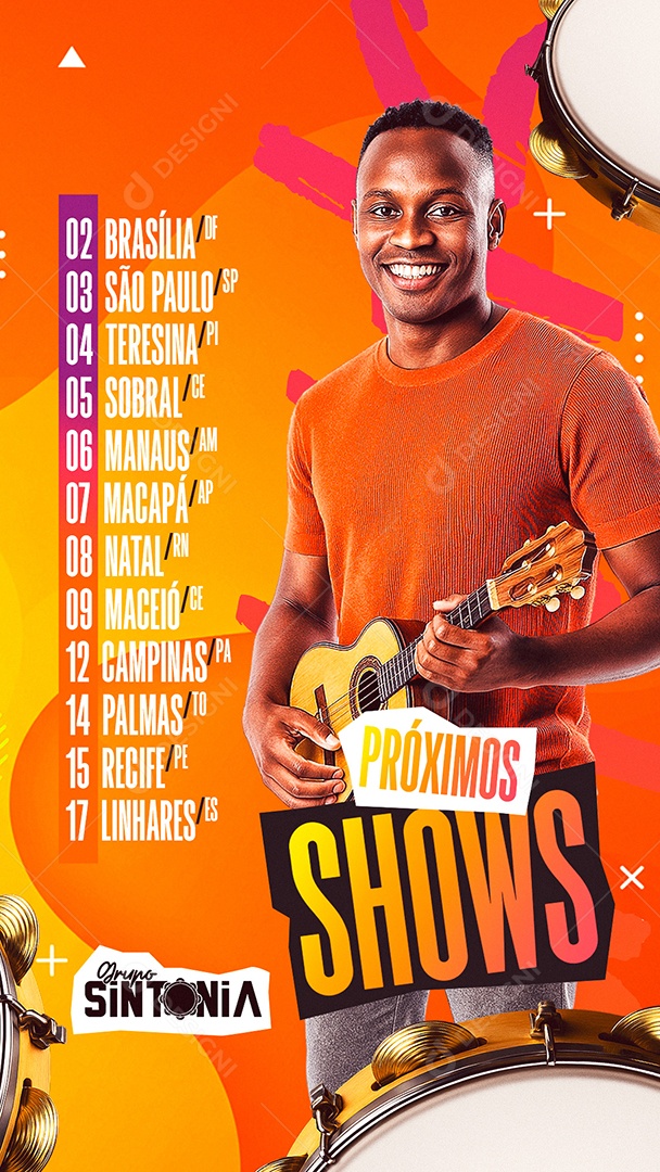 Story Flyer Próximos Shows Social Media PSD Editável