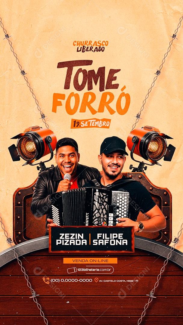 Story Flyer Tome Forró Social Media PSD Editável