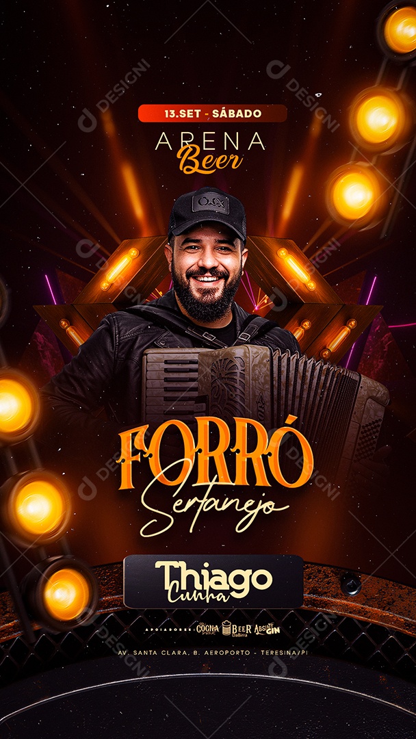 Story Flyer Forró Sertanejo Social Media PSD Editável