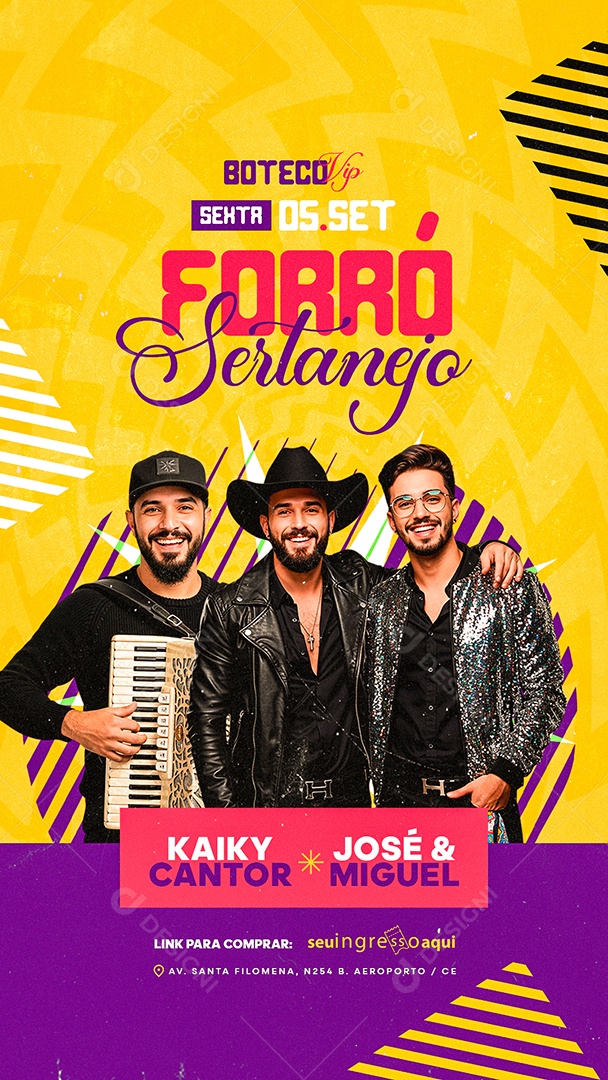 Story Flyer Forró Sertanejo Boteco Social Media PSD Editável