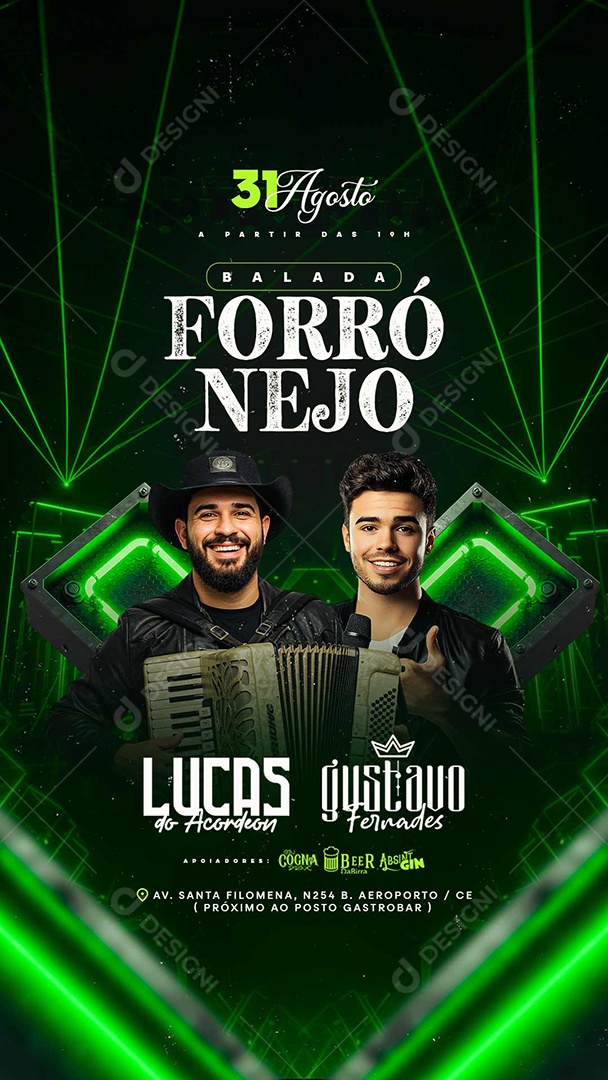 Story Flyer Balada Forró Nejo Social Media PSD Editável