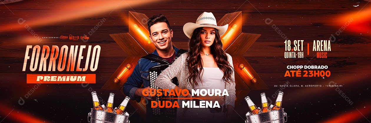 Carrossel Flyer Forronejo Premium Social Media PSD Editável