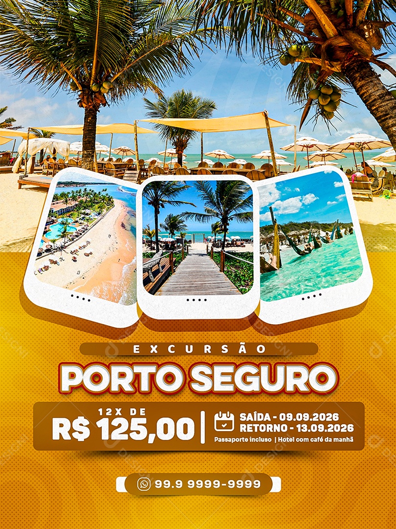 Social Media Excursão Porto Seguro PSD Editável