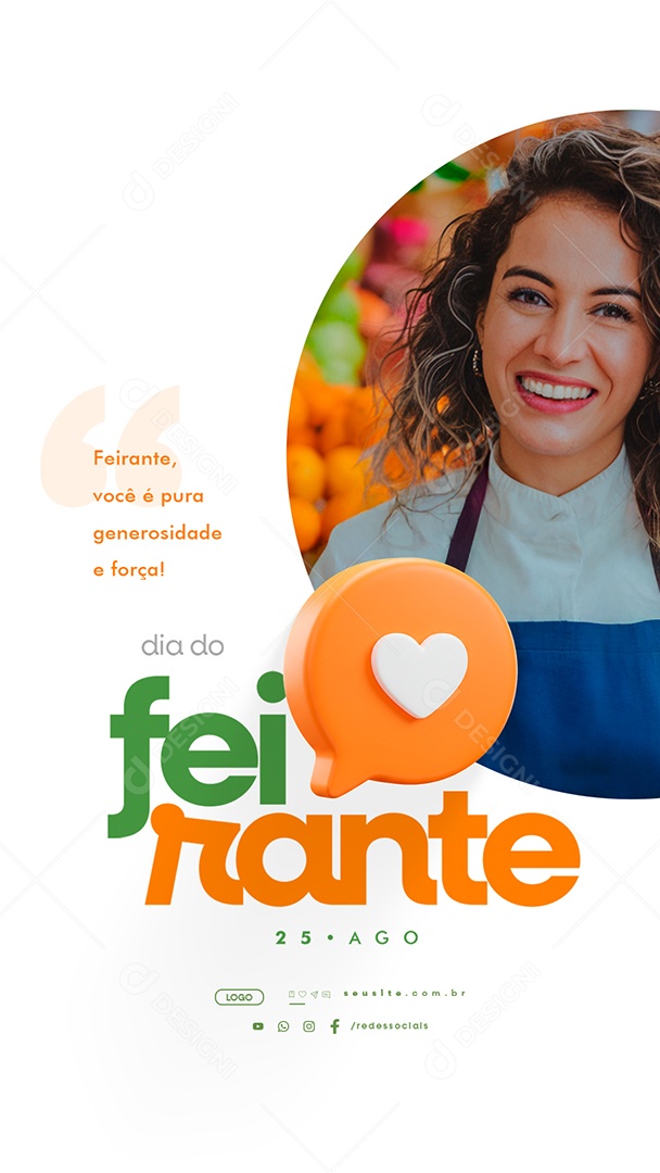 Story Dia do Feirante 25 de Agosto Social Media PSD Editável