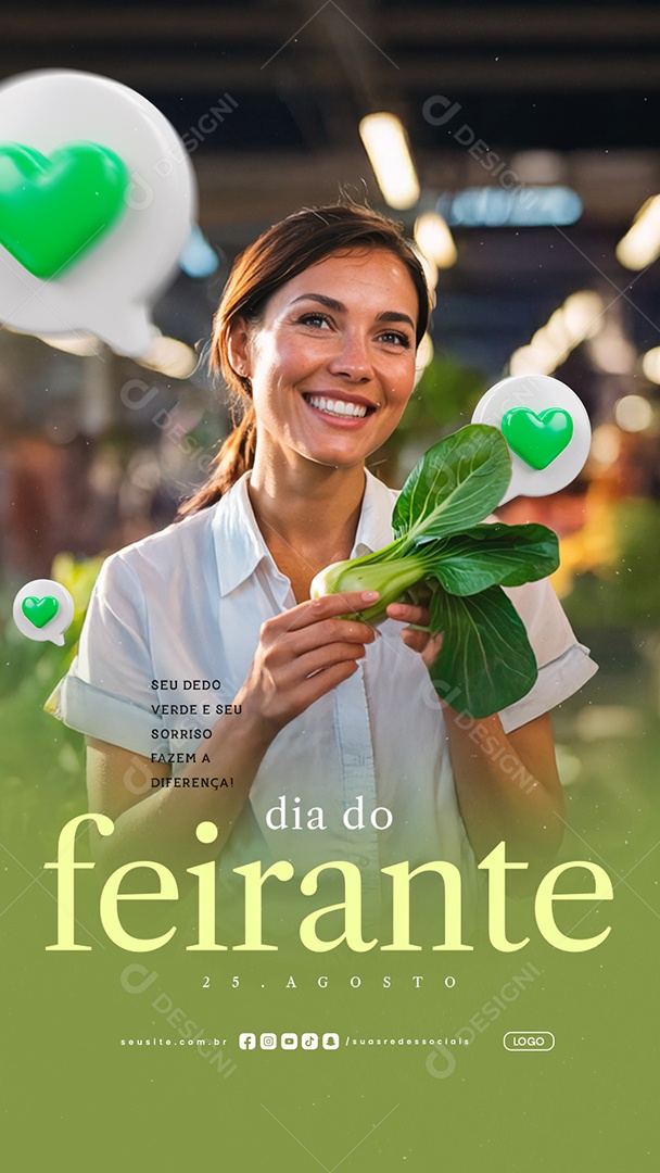 Story Dia do Feirante 25 de Agosto Social Media PSD Editável