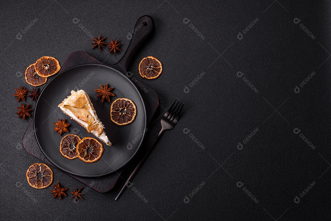 A imagem mostra uma Torta de Limão com Merengue