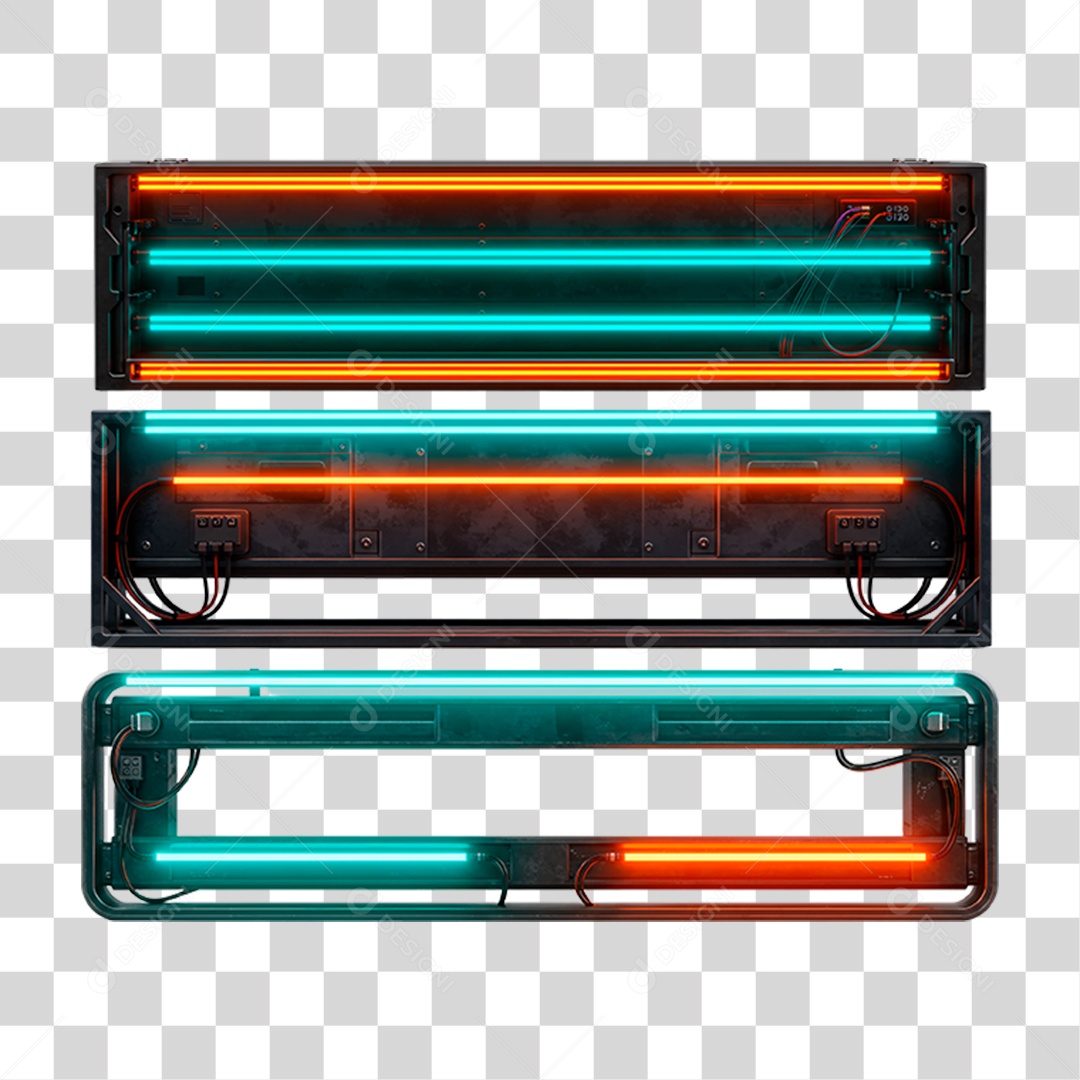 Estrutura Metálica com Leds PNG Transparente