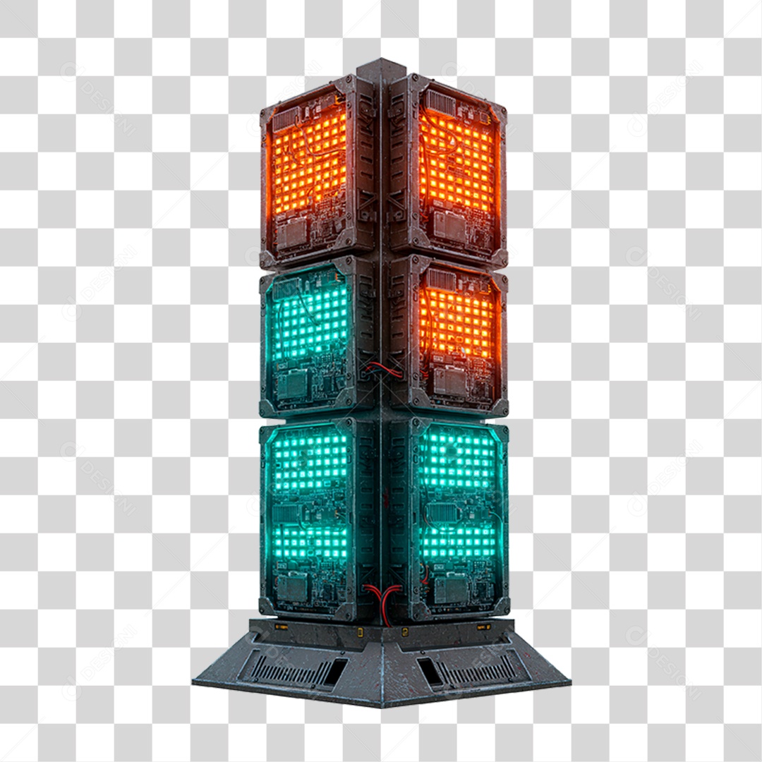 Estrutura Metálica com Leds PNG Transparente