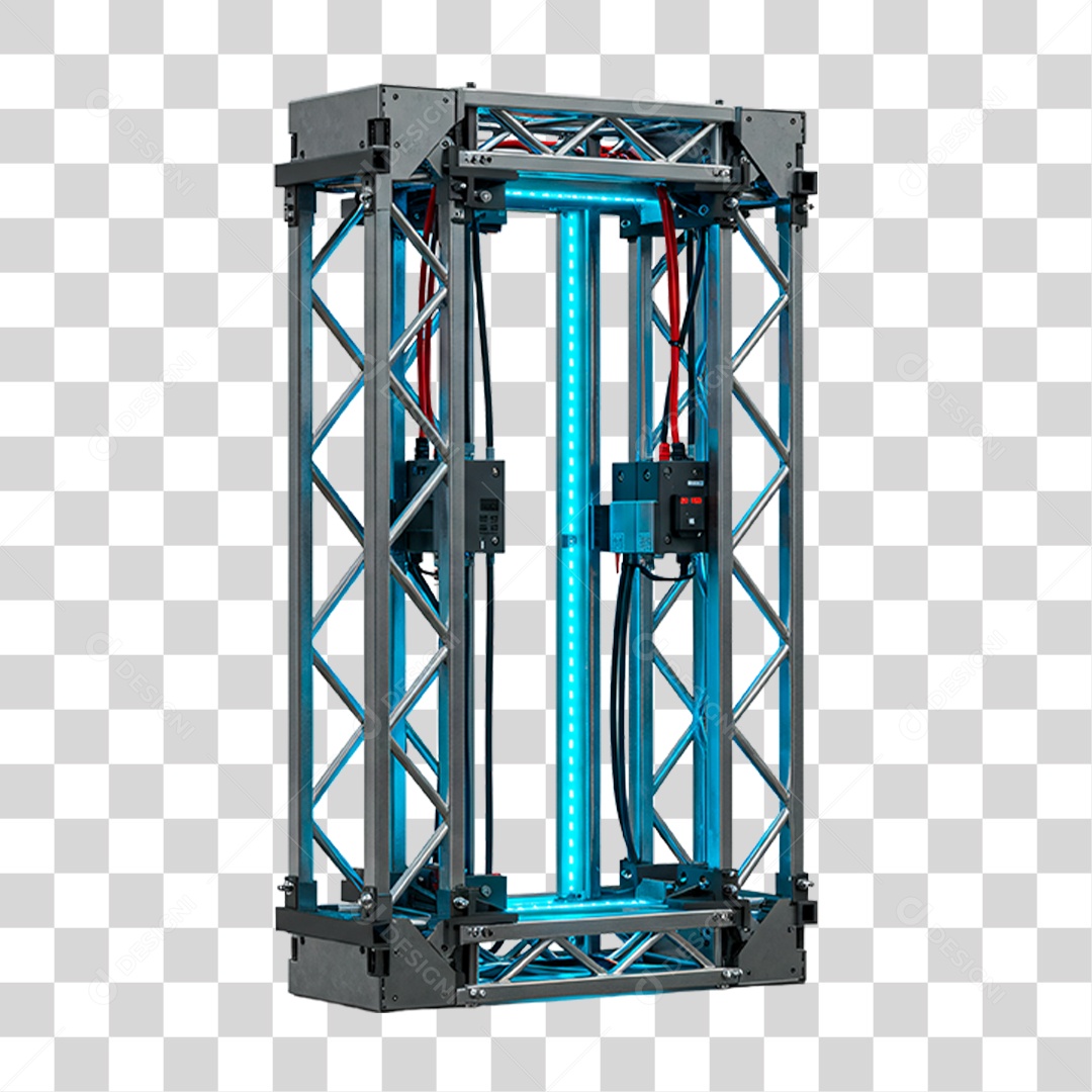 Estrutura Metálica com Leds PNG Transparente