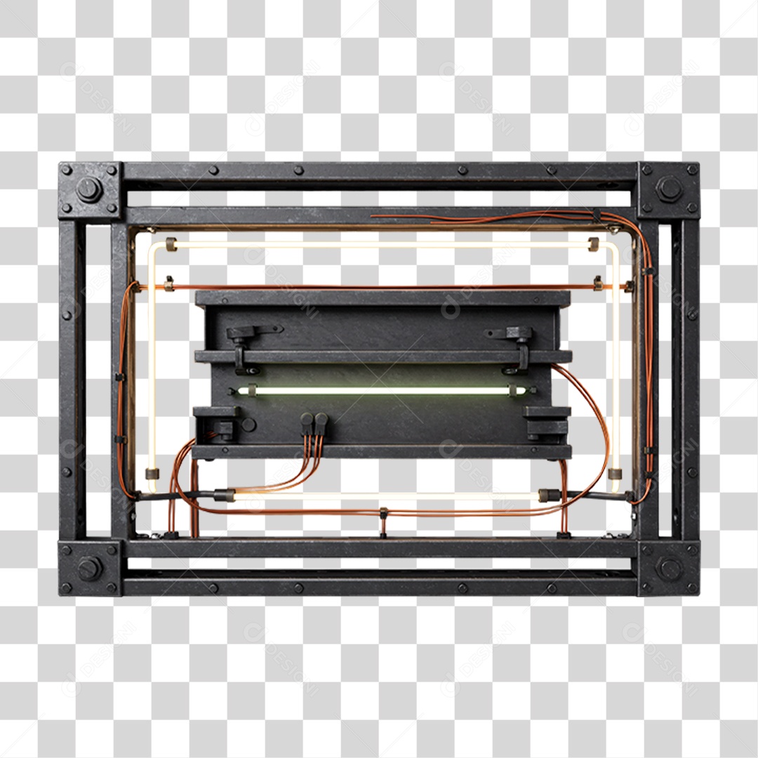 Painel Metálico com Led PNG Transparente