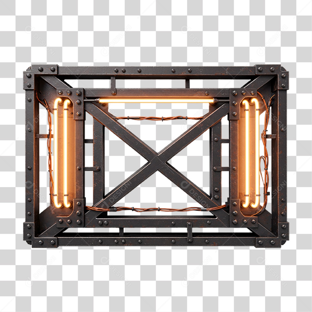 Estrutura Metálica com Leds PNG Transparente