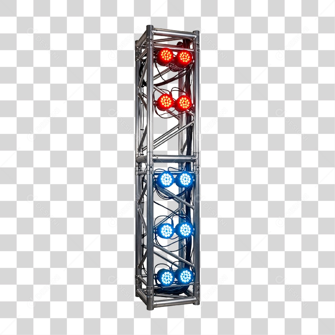 Estrutura Metálica com Leds PNG Transparente