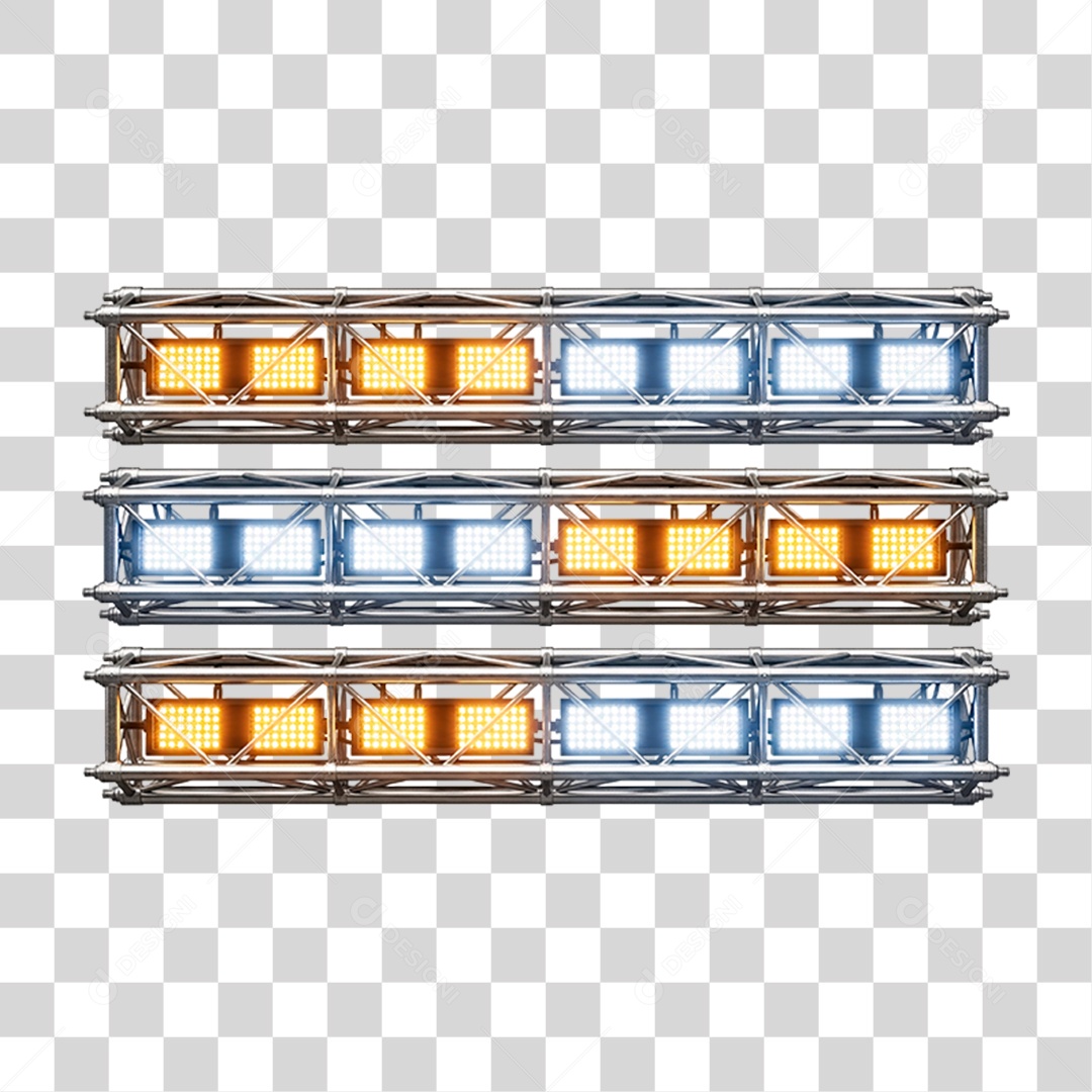 Estruturas Metálicas com Leds PNG Transparente