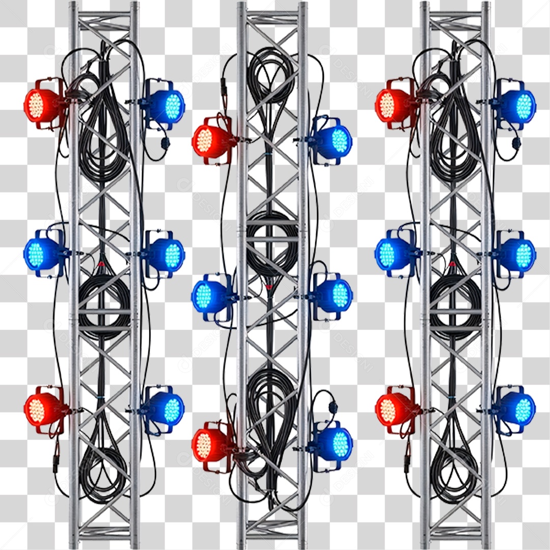 Estruturas Metálicas com Leds PNG Transparente