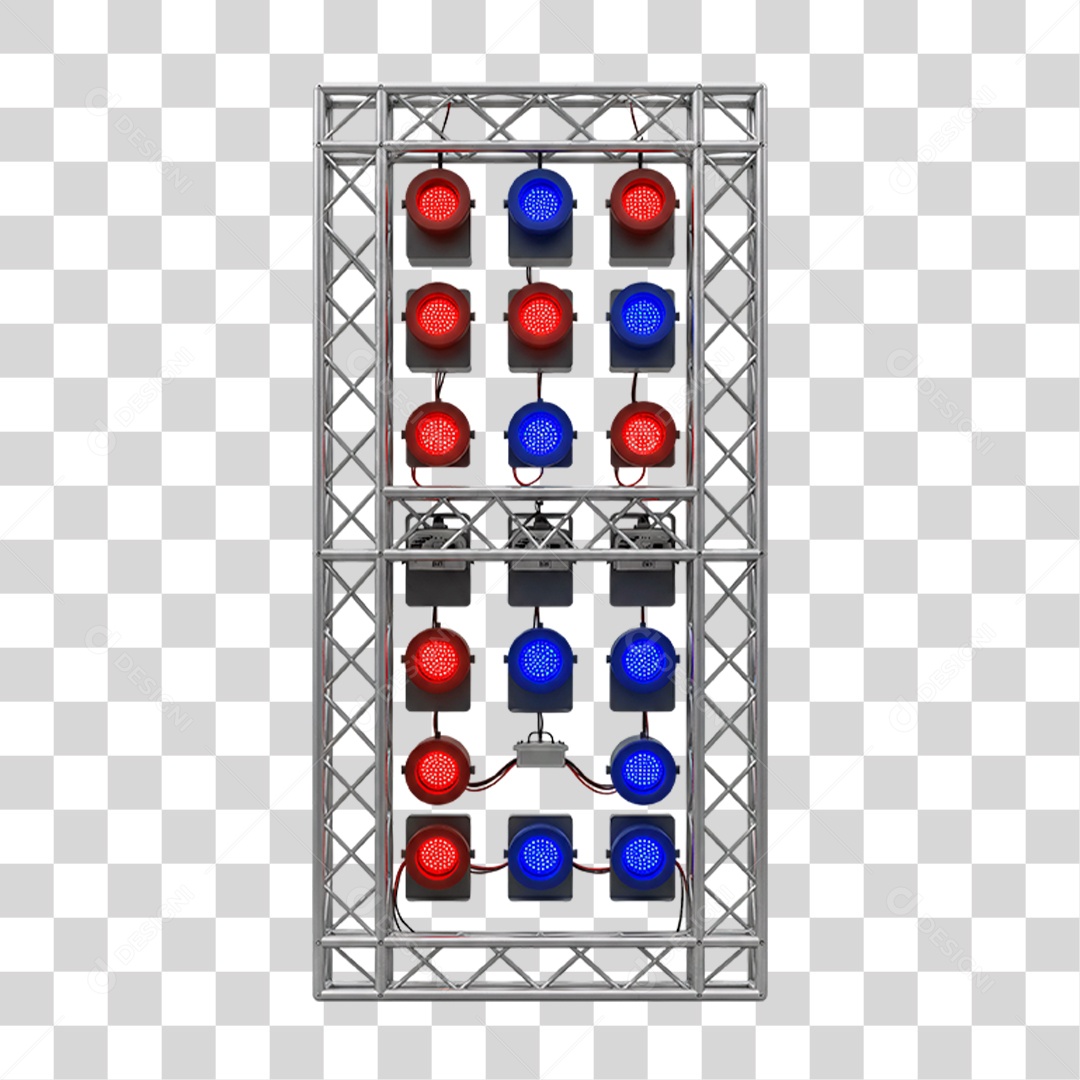 Estrutura Metálica com Leds PNG Transparente