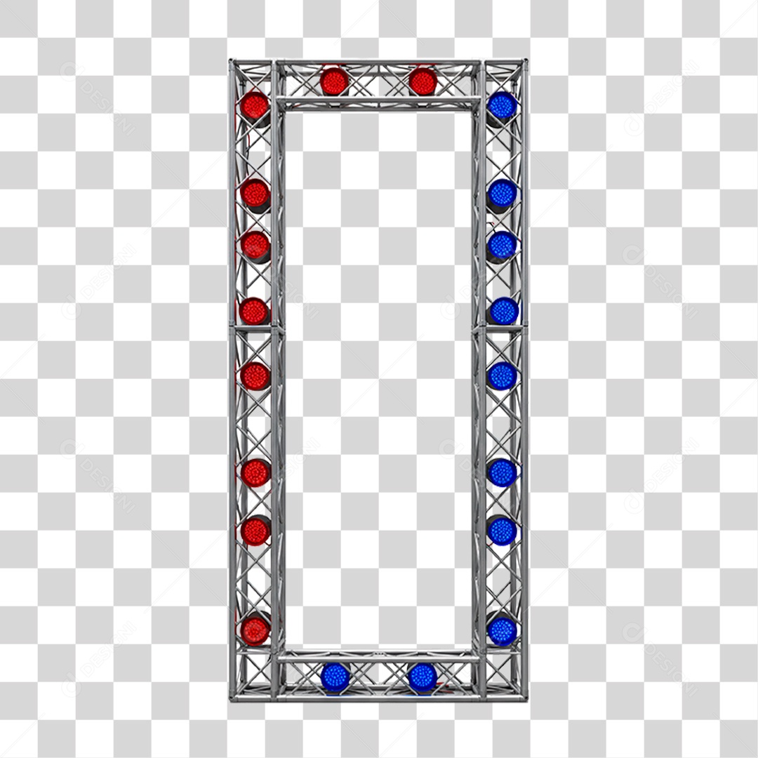Estrutura Metálica com Leds PNG Transparente