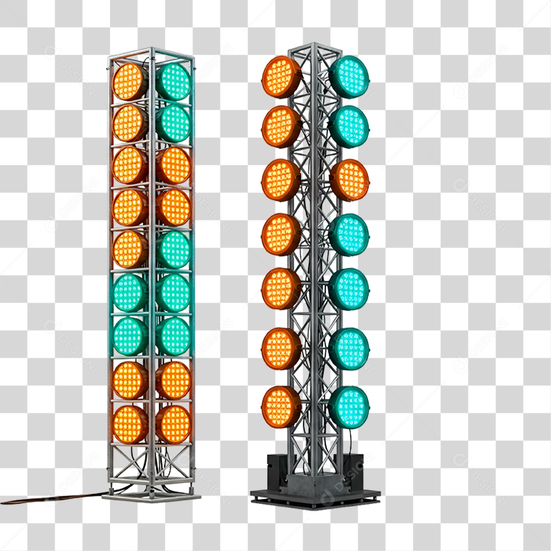 Estruturas Metálicas com Leds PNG Transparente