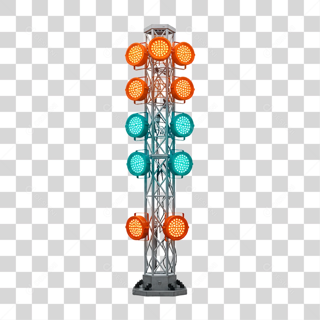 Estrutura Metálica com Leds PNG Transparente