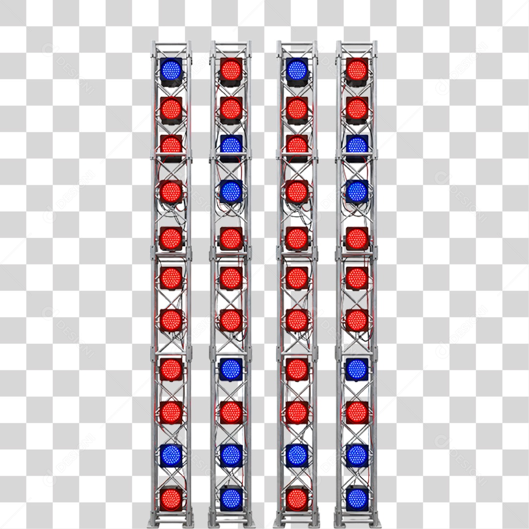 Estrutura Metálica com Leds PNG Transparente