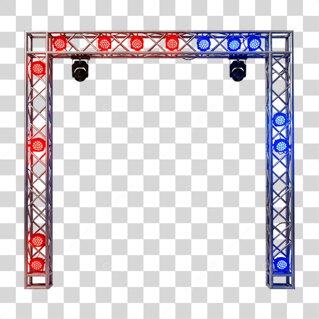 Estrutura Metálica com Leds PNG Transparente