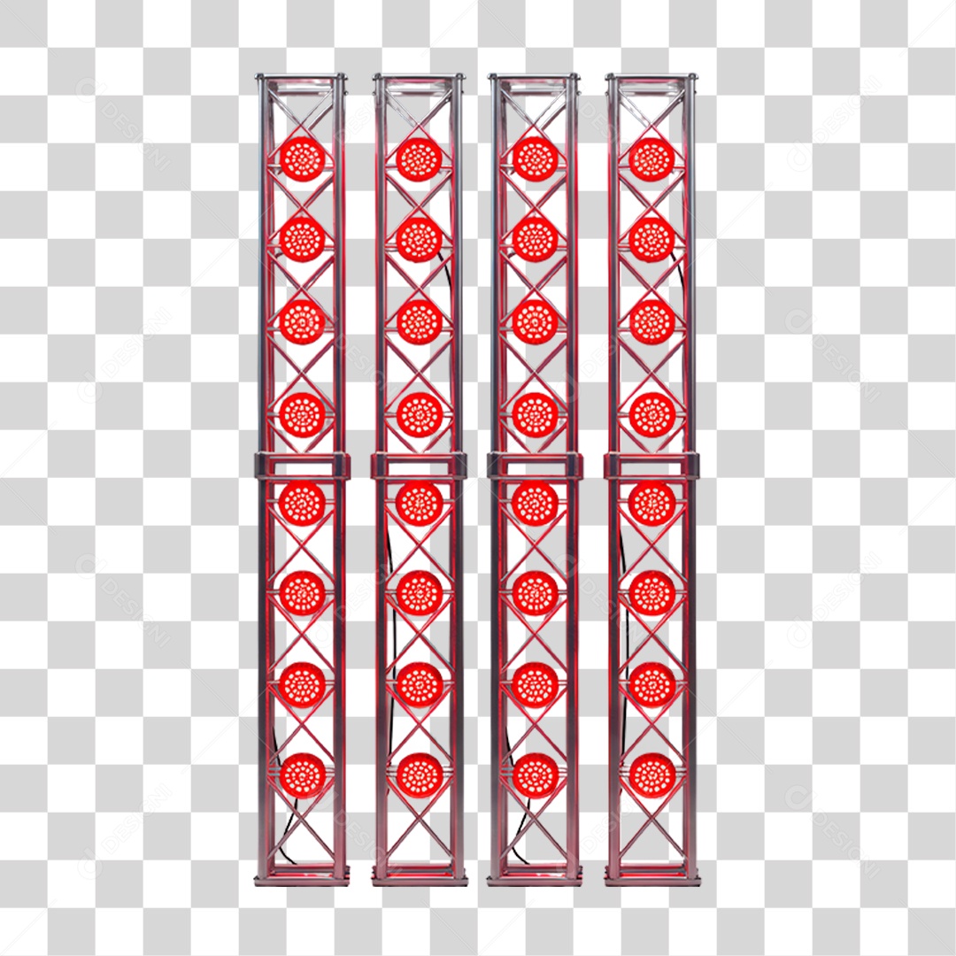 Estrutura Metálica com Leds PNG Transparente