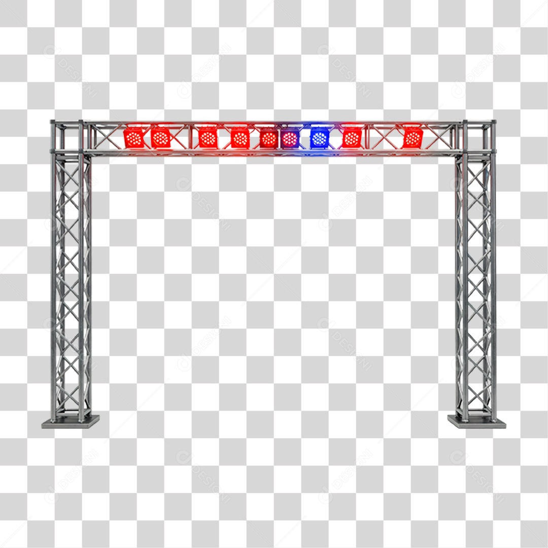 Estrutura Metálica com Leds PNG Transparente