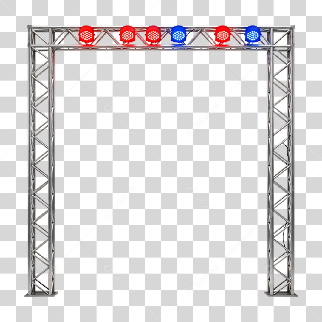 Estrutura Metálica com Leds PNG Transparente