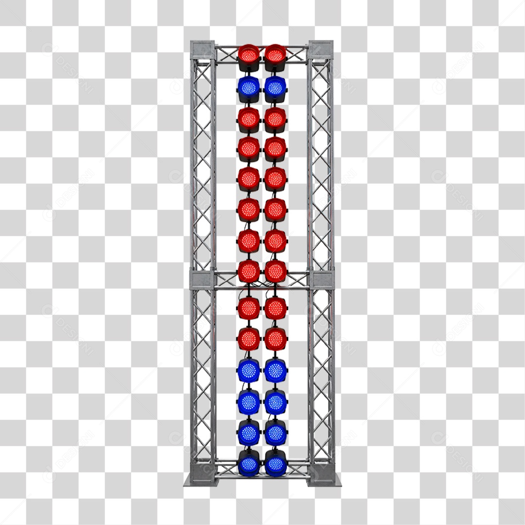 Estrutura Metálica com Leds PNG Transparente