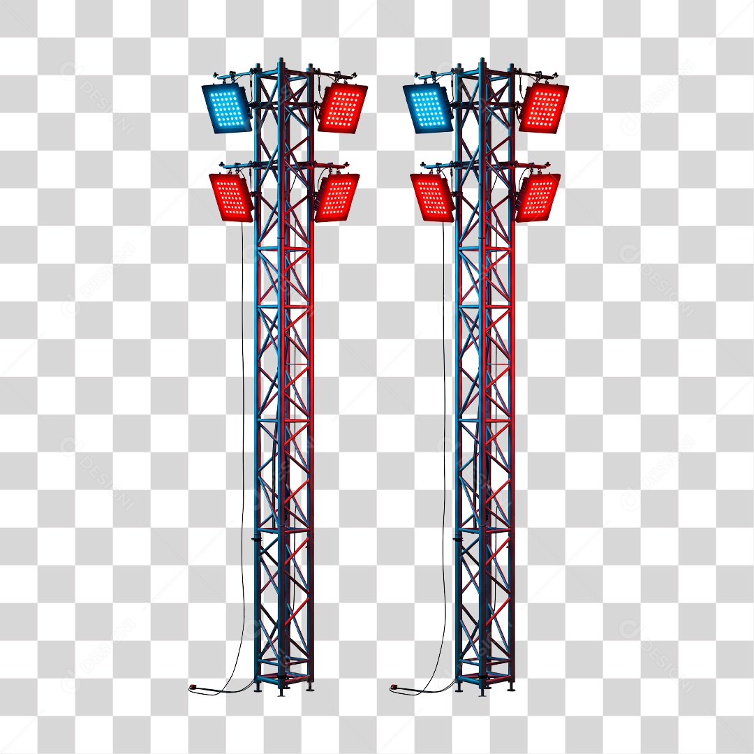 Estrutura Metálica com Leds PNG Transparente