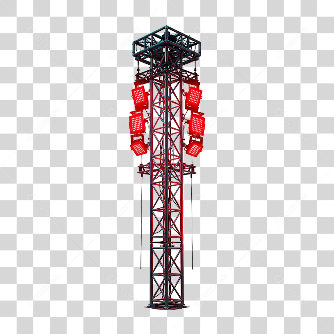 Estrutura Metálica com Leds PNG Transparente