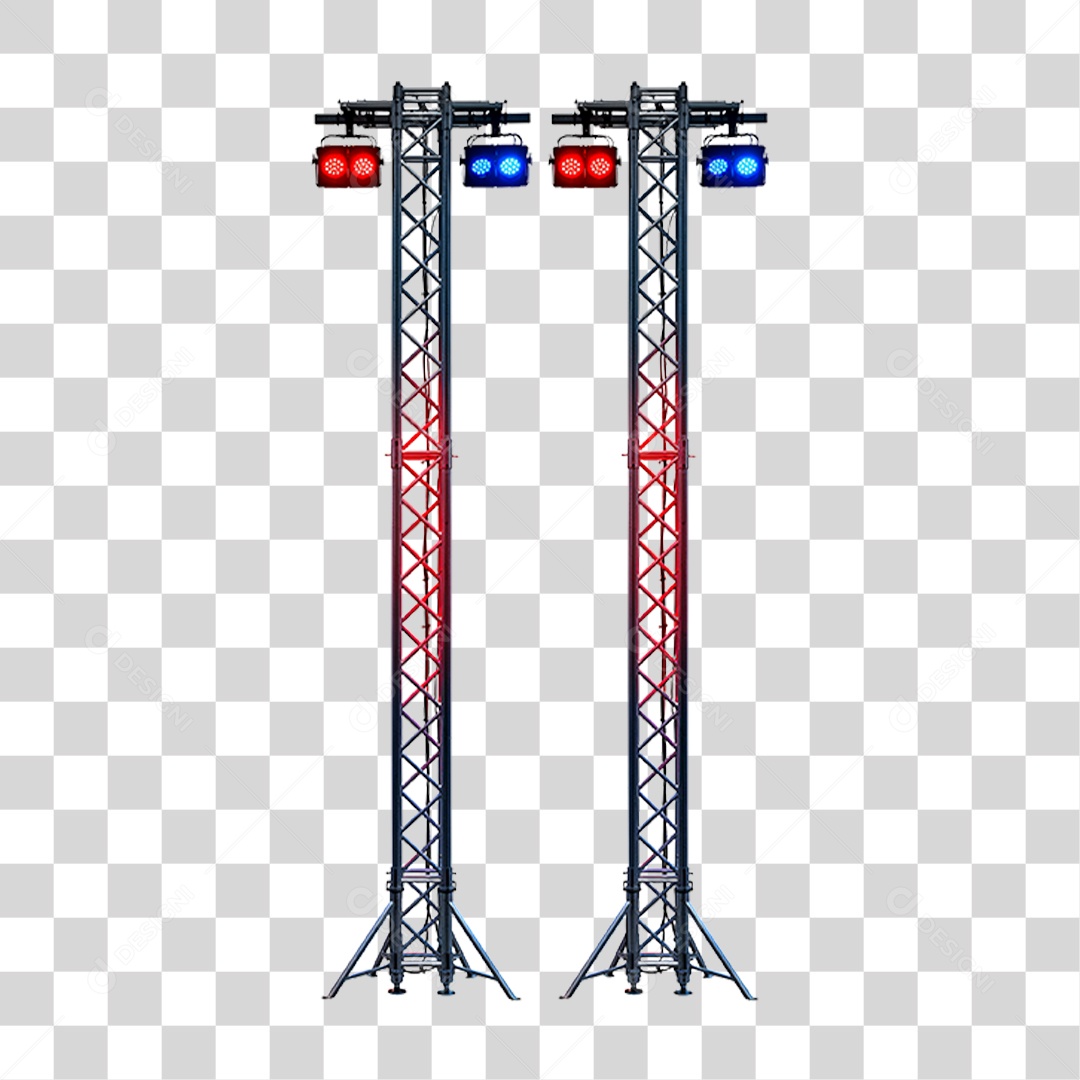 Estrutura Metálica com Leds PNG Transparente
